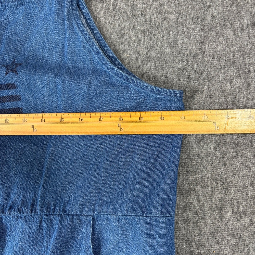 Christopher & Banks Denim Jumper Dress and Jacket Set Blue Cotton Star Stars L - Picture 6 of 13